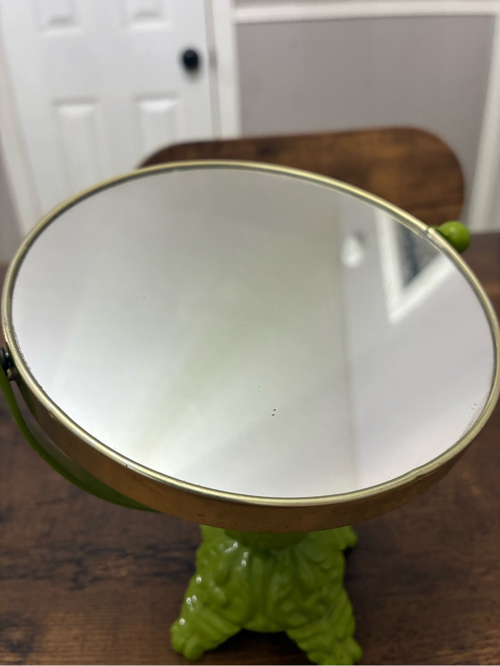 Vintage Tabletop Double Sided Pedestal Vanity Mirror - Picture 7 of 12